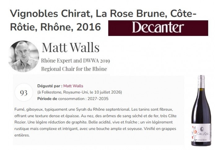 Cote Rotie 2016 Décanter